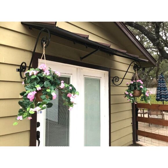 Faux Premium Pink Geranium Houseplant Artificial Silk Hanging Realistic 24" - Picture 4 of 4